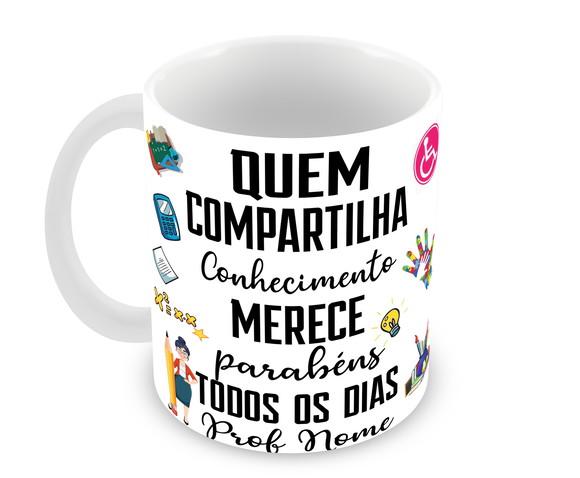 Caneca Polímero Dia dos Professores Personalizada