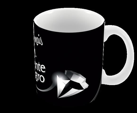 Caneca Polímero Diamante Negro Personalizada