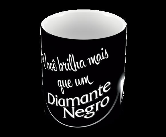 Caneca Polímero Diamante Negro Personalizada