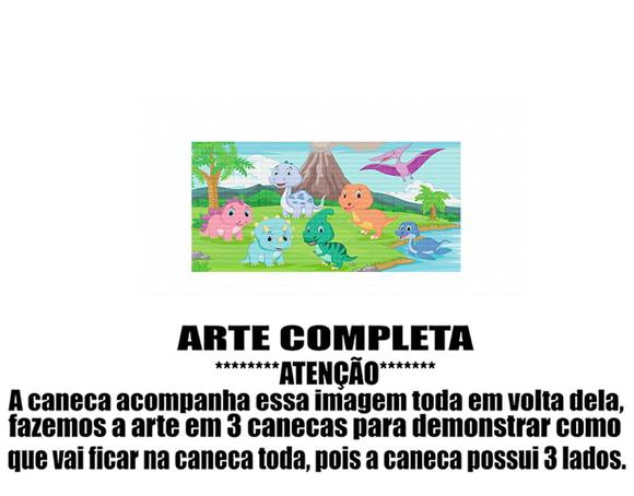Caneca Polímero Dinossauros Baby Personalizada