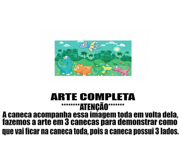 Caneca Polímero Dinossauros Baby Personalizada