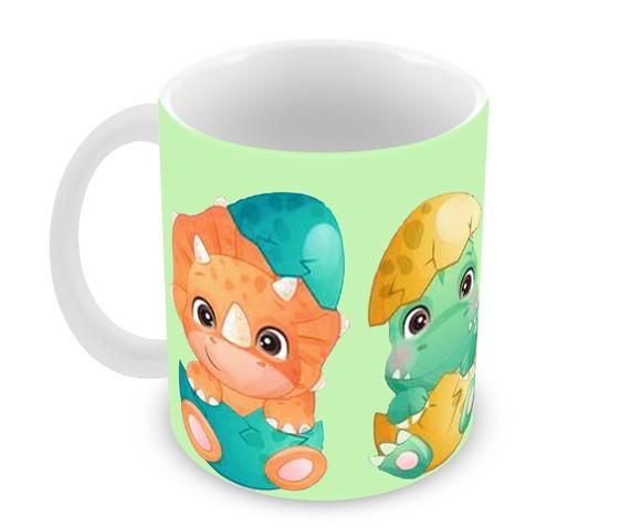 Caneca Polímero Dinossauros Baby Personalizada