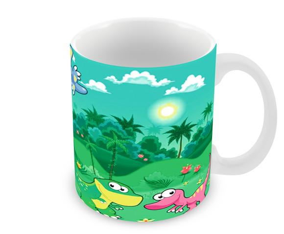 Caneca Polímero Dinossauros Baby Personalizada
