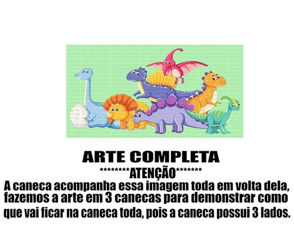 Caneca Polímero Dinossauros Personalizada