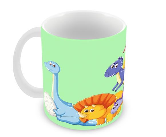 Caneca Polímero Dinossauros Personalizada