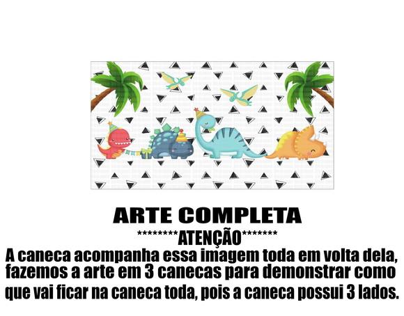 Caneca Polímero Dinossauros Personalizada