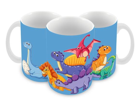 Caneca Polímero Dinossauros Personalizada