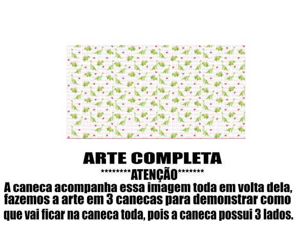 Caneca Polímero Dinossauros Personalizada