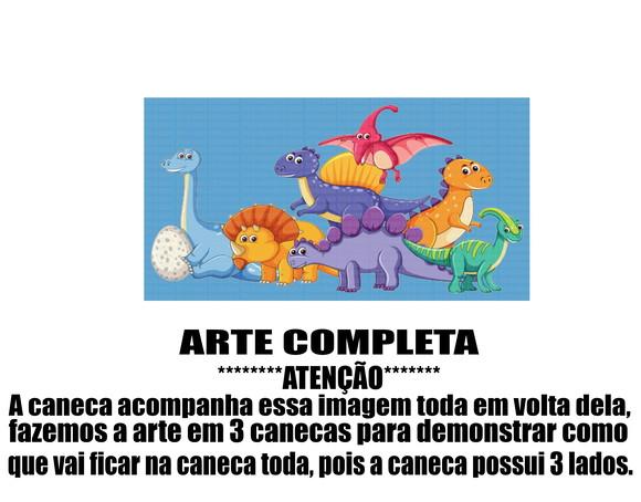 Caneca Polímero Dinossauros Personalizada