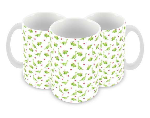 Caneca Polímero Dinossauros Personalizada