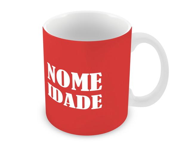 Caneca Polímero Divertida Mente Seu Nome Personalizada