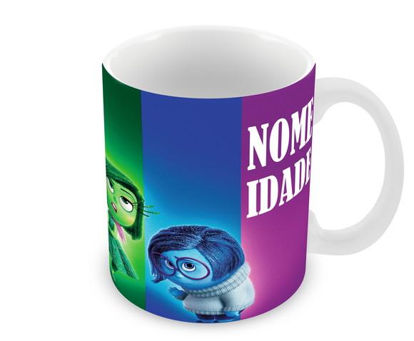 Caneca Polímero Divertida Mente Seu Nome Personalizada