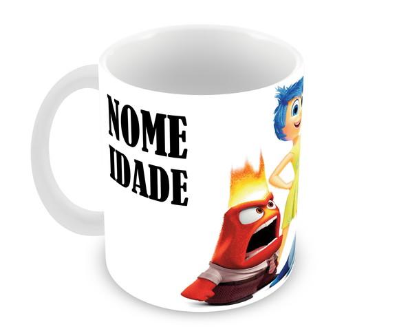 Caneca Polímero Divertida Mente Seu Nome Personalizada