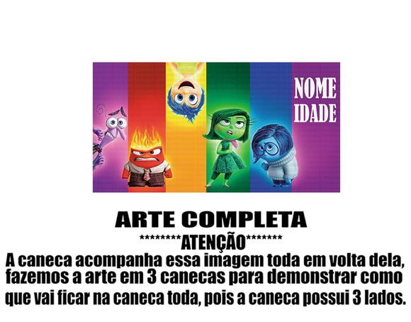 Caneca Polímero Divertida Mente Seu Nome Personalizada