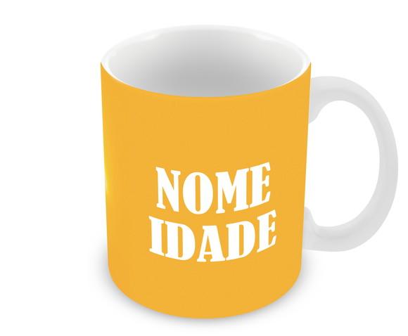 Caneca Polímero Divertida Mente Seu Nome Personalizada