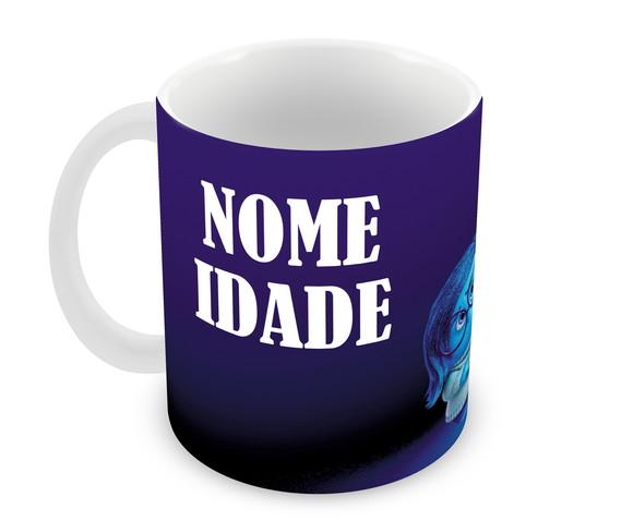 Caneca Polímero Divertida Mente Seu Nome Personalizada