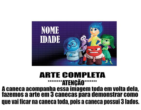 Caneca Polímero Divertida Mente Seu Nome Personalizada