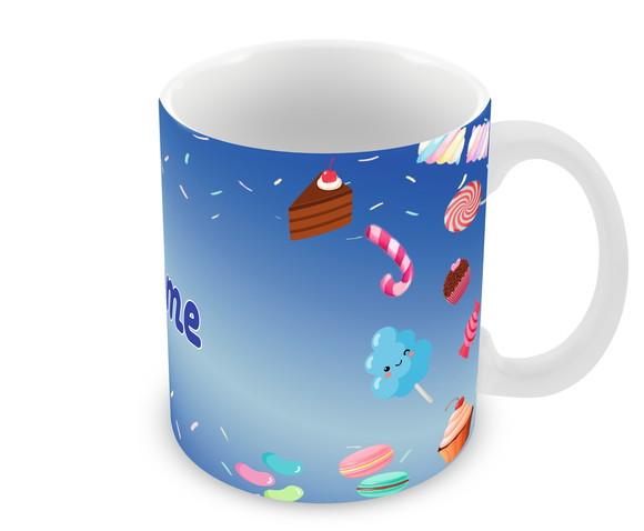 Caneca Polímero Doces com Nome Personalizada