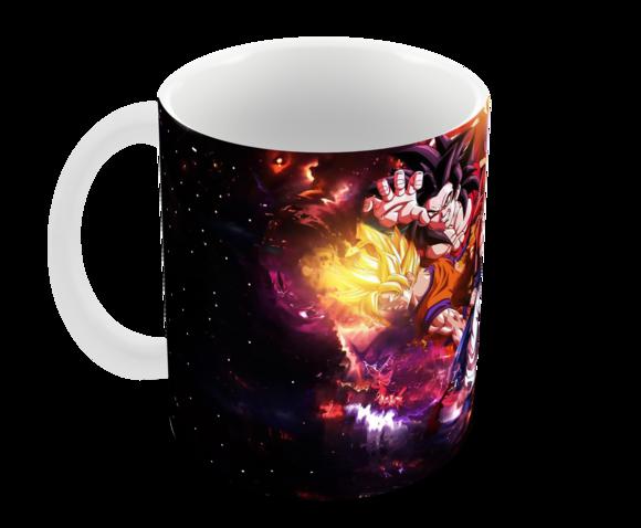 Caneca Polímero Dragon Ball Goku Transformações