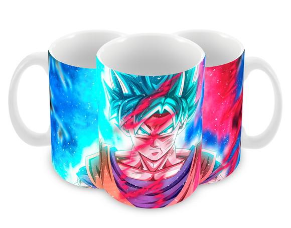 Caneca Polímero Dragon Ball Super Goku Blue Personalizada