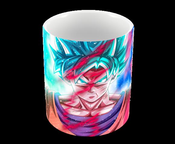 Caneca Polímero Dragon Ball Super Goku Blue Personalizada