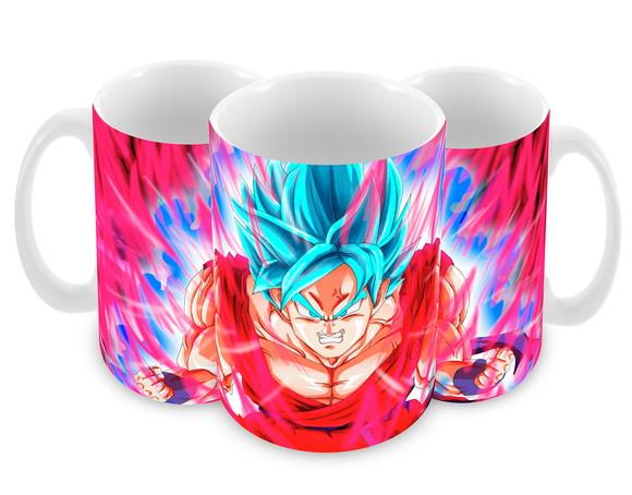 Caneca Polímero Dragon Ball Super Goku Blue Personalizada