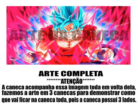 Caneca Polímero Dragon Ball Super Goku Blue Personalizada