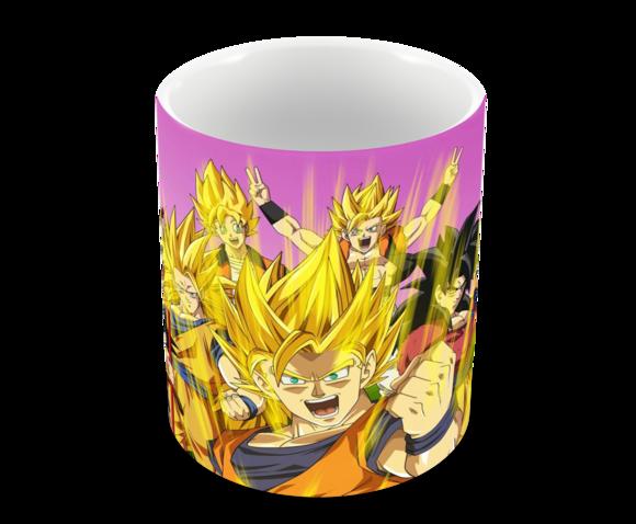 Caneca Polímero Dragon Ball Super Goku Transformações