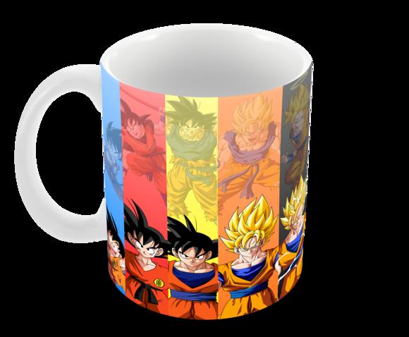 Caneca Polímero Dragon Ball Super Goku Transformações