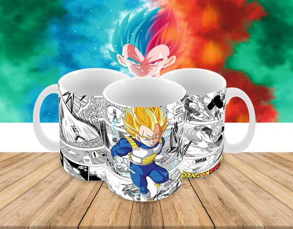 Caneca Polímero Dragon Ball Vegeta Personalizada