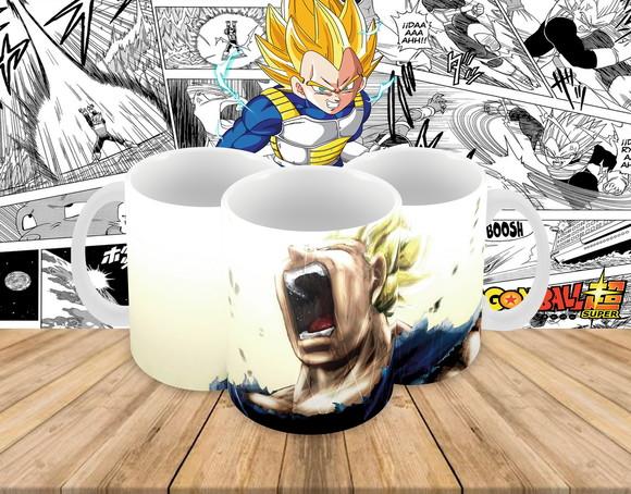Caneca Polímero Dragon Ball Vegeta Personalizada