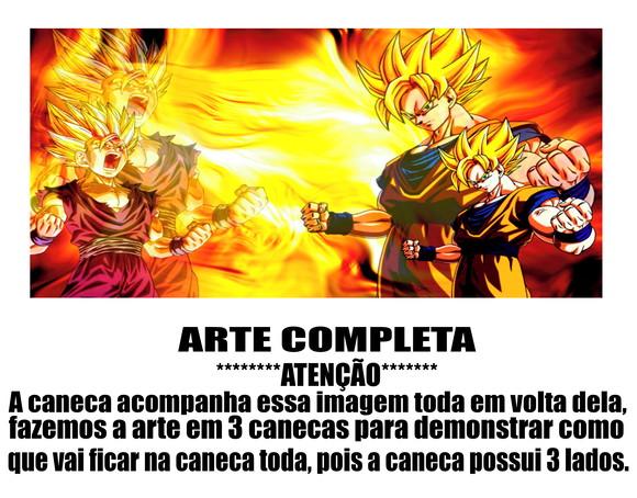 Caneca Polímero Dragon Ball Z Gohan e Goku Personalizada