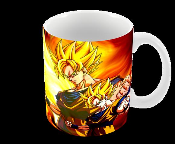 Caneca Polímero Dragon Ball Z Gohan e Goku Personalizada