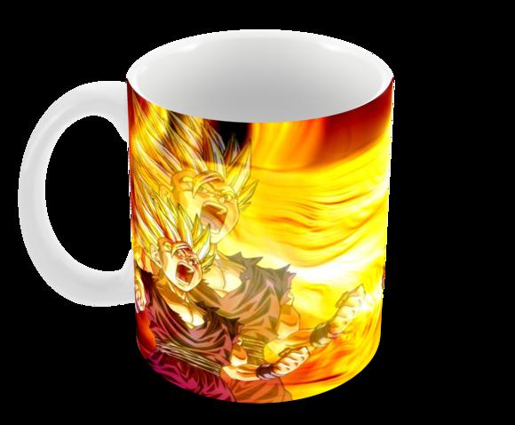Caneca Polímero Dragon Ball Z Gohan e Goku Personalizada