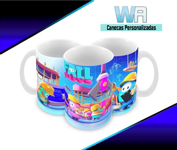Caneca Polímero Fall Guys Personalizada