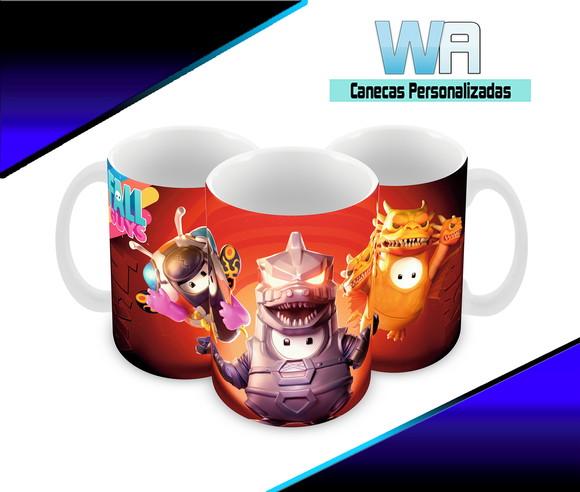 Caneca Polímero Fall Guys Personalizada