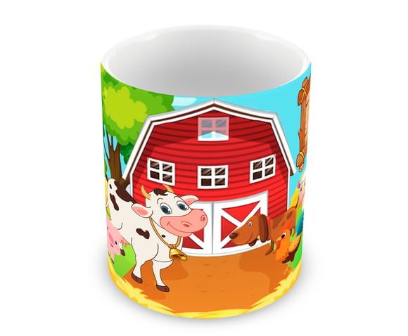 Caneca Polímero Fazendinha Nome e Idade Personalizada