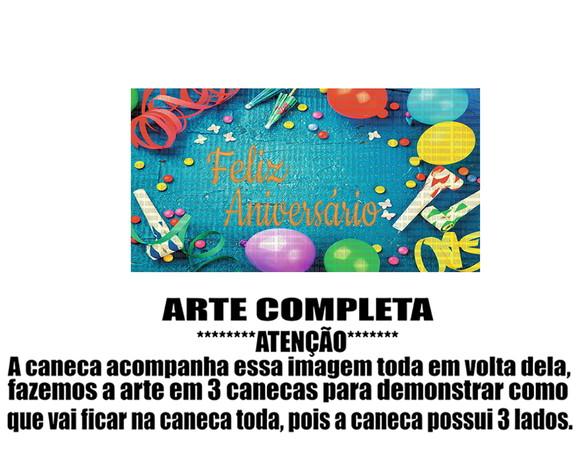 Caneca Polímero Feliz Aniversário Personalizada