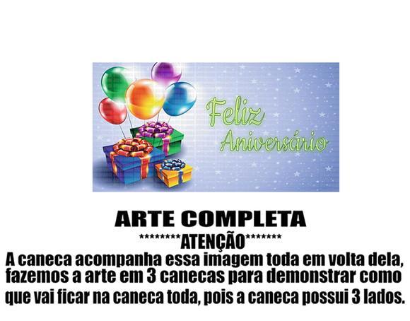 Caneca Polímero Feliz Aniversário Personalizada
