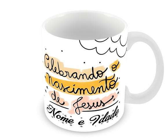 Caneca Polímero Feliz Natal Personalizada