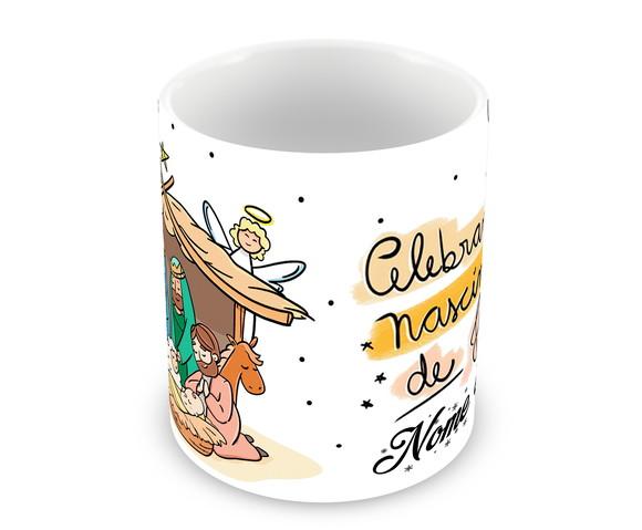Caneca Polímero Feliz Natal Personalizada