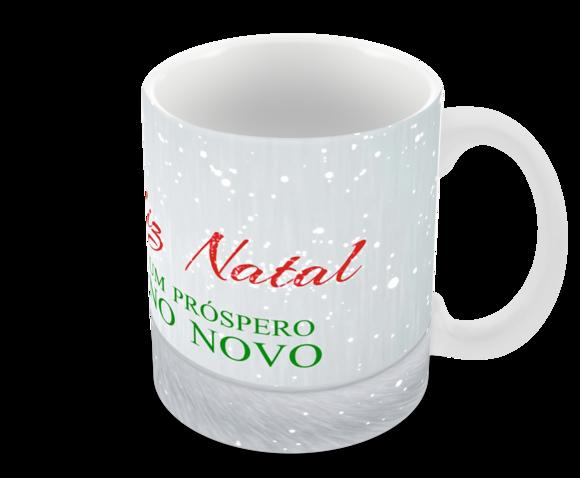 Caneca Polímero Feliz Natal Personalizada