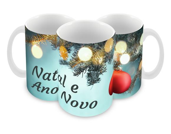 Caneca Polímero Feliz Natal Personalizada