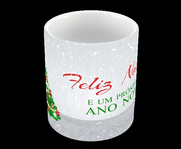 Caneca Polímero Feliz Natal Personalizada