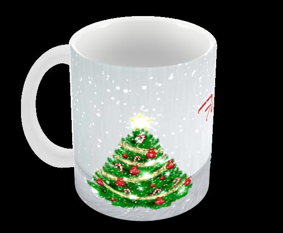 Caneca Polímero Feliz Natal Personalizada