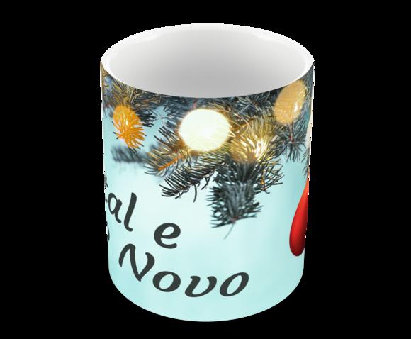 Caneca Polímero Feliz Natal Personalizada