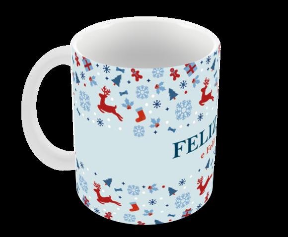 Caneca Polímero Feliz Natal Personalizada