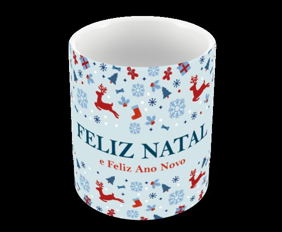 Caneca Polímero Feliz Natal Personalizada