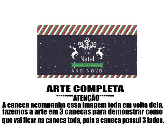 Caneca Polímero Feliz Natal Personalizada