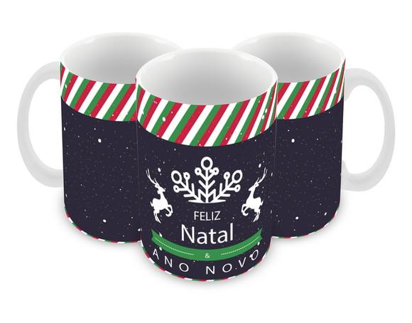 Caneca Polímero Feliz Natal Personalizada